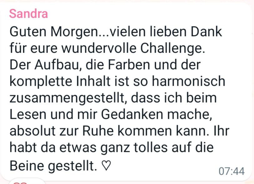 Feedback zur Happy Yourself Challenge mit VASIPA